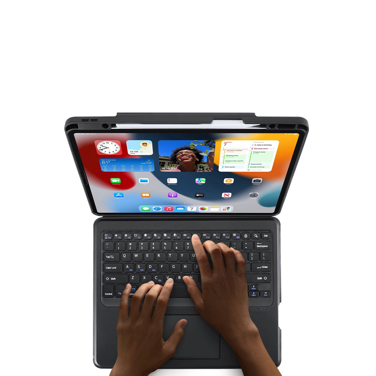 Dux Ducis DK Series Bluetooth Keyboard Case for Apple iPad Pro 12.9 (2020/2021/2022) - Black_3