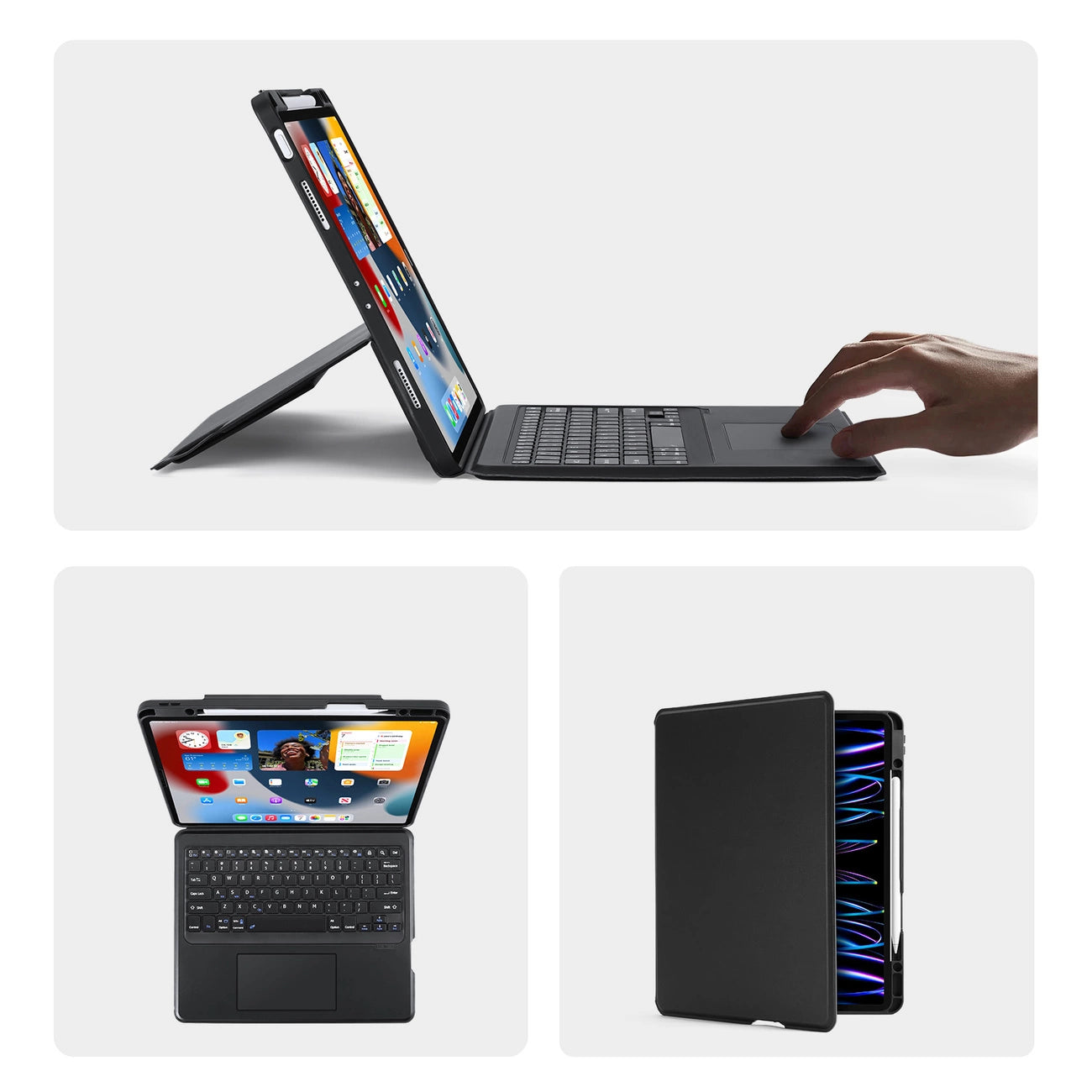 Dux Ducis DK Series Bluetooth Keyboard Case for Apple iPad Pro 12.9 (2020/2021/2022) - Black_7