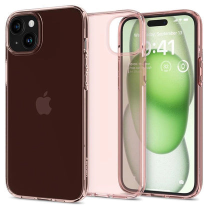 Spigen Crystal Flex iPhone 15 Plus Case - Pink/Transparent_1