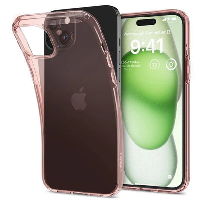Spigen Crystal Flex iPhone 15 Plus Case - Pink/Transparent_3