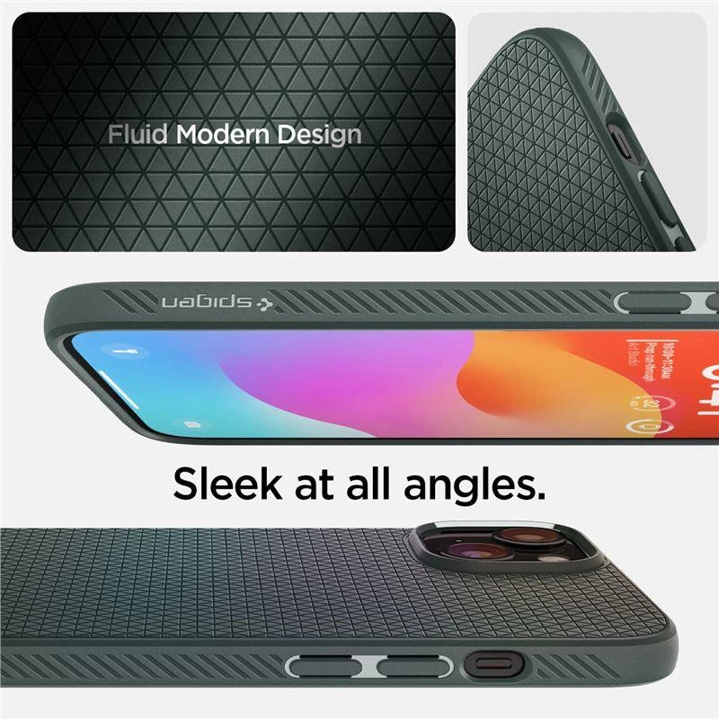 Spigen Liquid Air iPhone 15 Plus Case - Dark Green_6