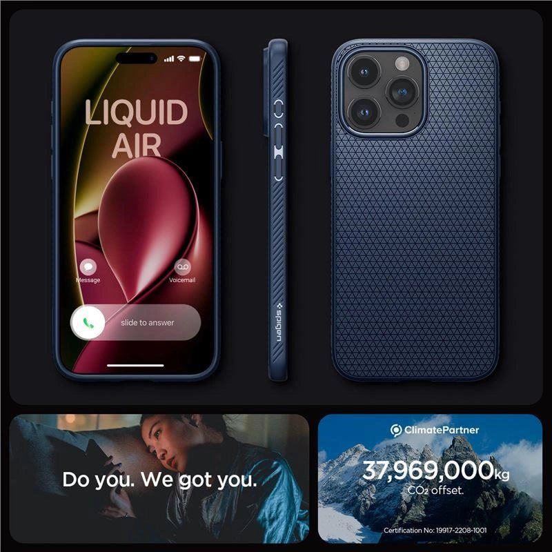 Spigen Liquid Air Case for iPhone 15 Pro Max - Blue_9