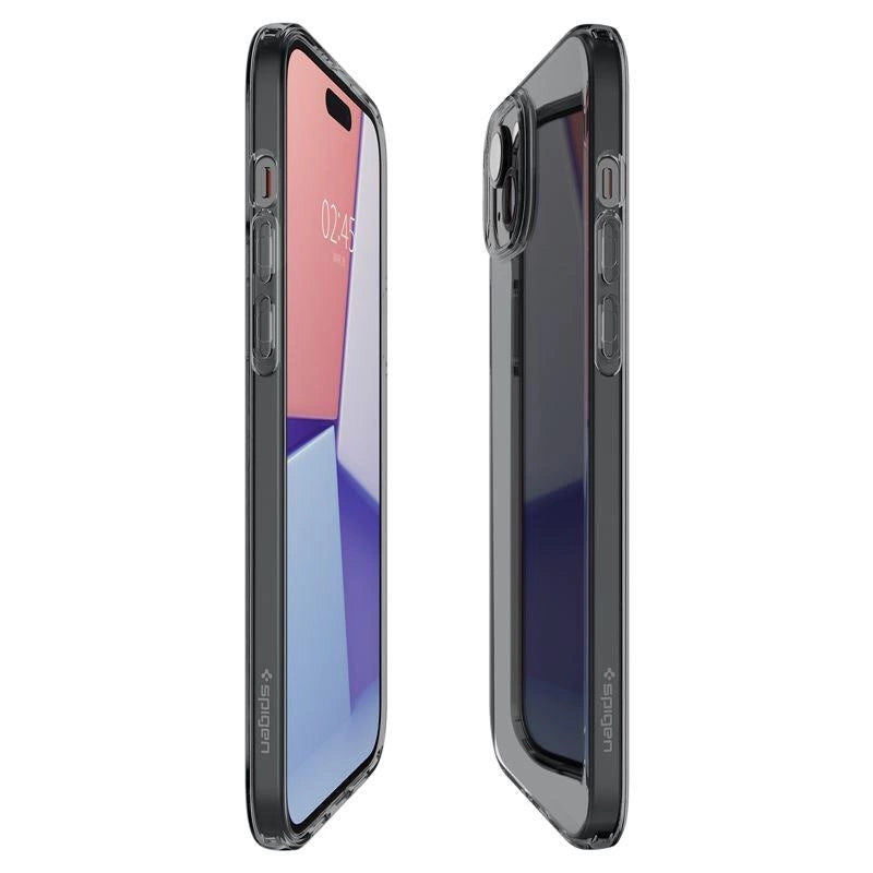 Spigen Crystal Flex iPhone 15 Plus Case - Gray-Transparent_5