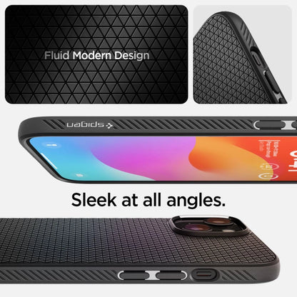 Spigen Liquid Air Case for iPhone 15 Plus - Matte Black_10