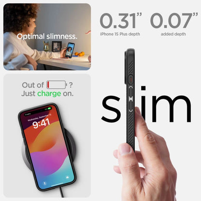 Spigen Liquid Air Case for iPhone 15 Plus - Matte Black_13