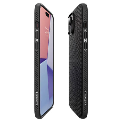 Spigen Liquid Air Case for iPhone 15 Plus - Matte Black_7