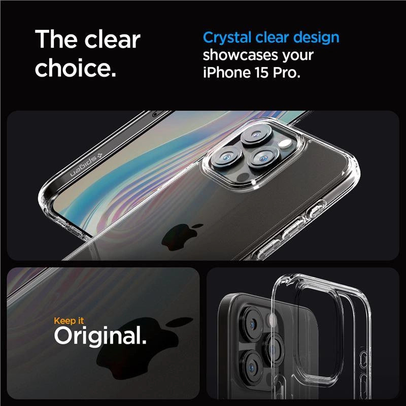 Spigen Crystal Hybrid iPhone 15 Pro Case - Clear_1