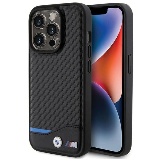 BMW Leather Carbon case for iPhone 15 Pro - black_0