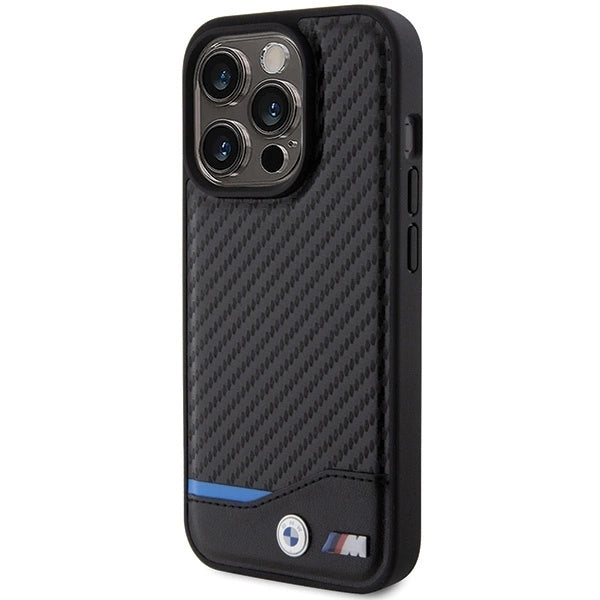 BMW Leather Carbon case for iPhone 15 Pro - black_1