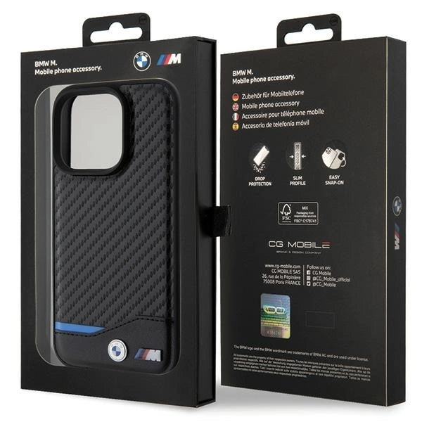 BMW Leather Carbon case for iPhone 15 Pro - black_7
