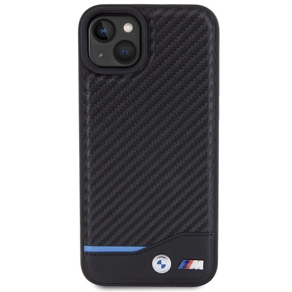 BMW Leather Carbon case for iPhone 15 Plus - black_2
