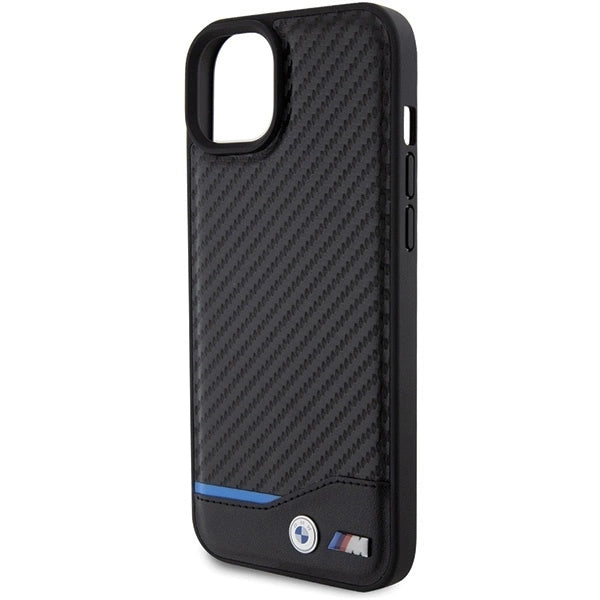 BMW Leather Carbon case for iPhone 15 Plus - black_5