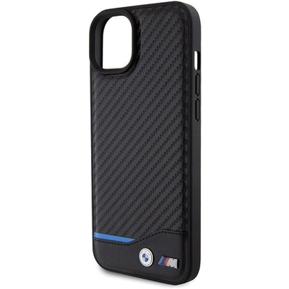 BMW Leather Carbon case for iPhone 15 Plus - black_5