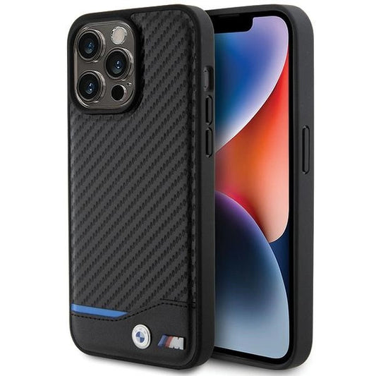 BMW Leather Carbon case for iPhone 15 Pro Max - black_0