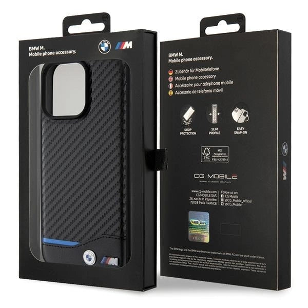 BMW Leather Carbon case for iPhone 15 Pro Max - black_7