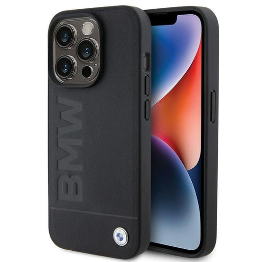 BMW MagSafe Leather Hot Stamp case for iPhone 15 Pro - black_0
