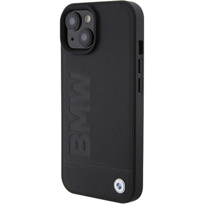 BMW MagSafe Leather Hot Stamp case for iPhone 15 Plus - black_1