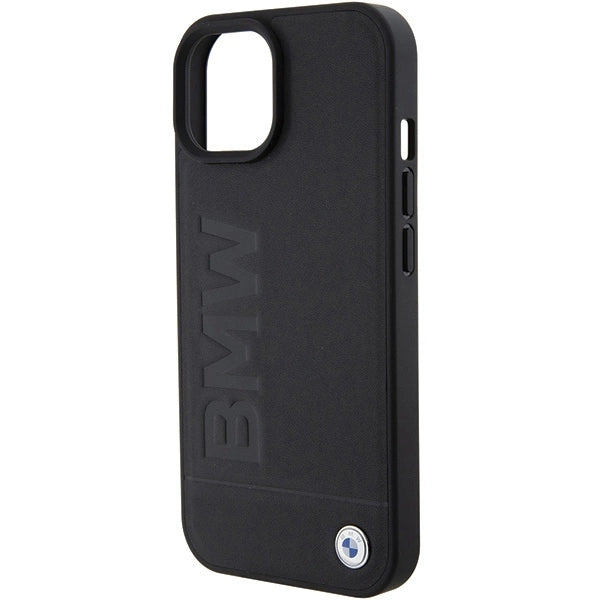 BMW MagSafe Leather Hot Stamp case for iPhone 15 Plus - black_5