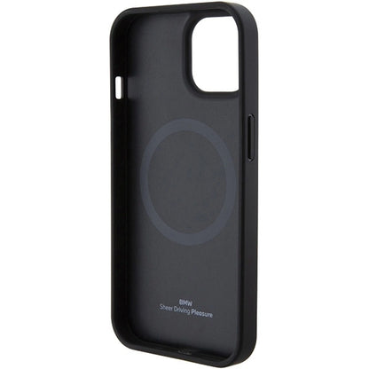 BMW MagSafe Leather Hot Stamp case for iPhone 15 Plus - black_6