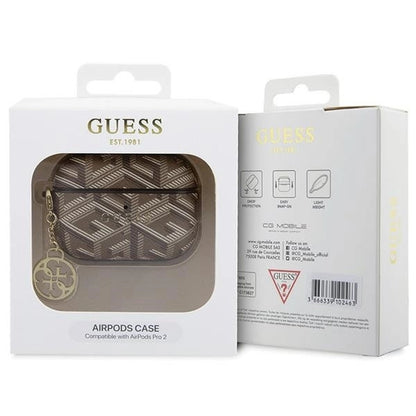 Guess GUAP2PGCE4CW case for AirPods Pro 2 cover - brown GCube Charm_3