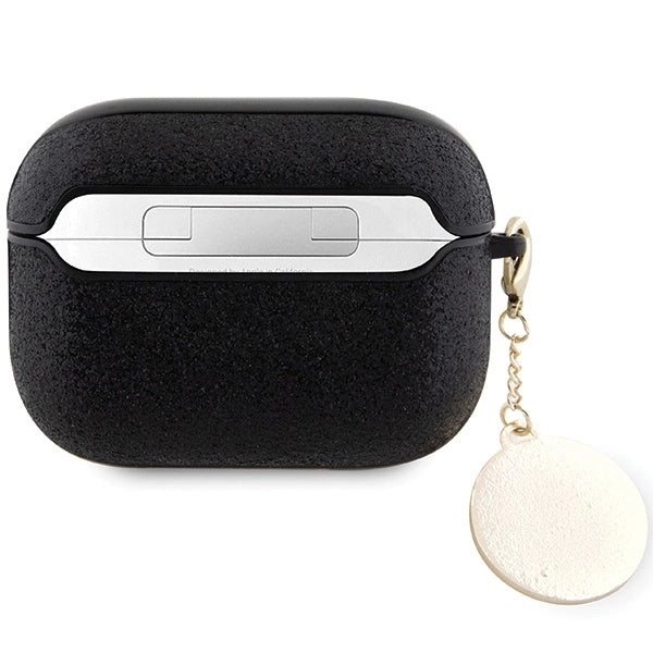 Guess GUAP2PGEHCDK case for AirPods Pro 2 cover - black Fixed Glitter Heart Diamond Charm_1