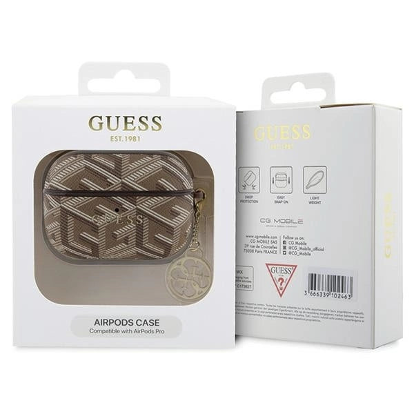 Guess GUAPPGCE4CW case for AirPods Pro - brown GCube Charm_2