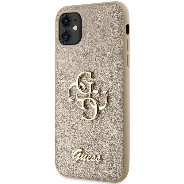 Guess GUHCN61HG4SGD case for iPhone 11 / Xr - gold Glitter Script Big 4G_1