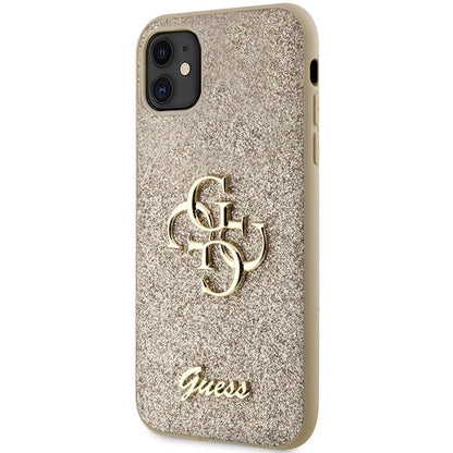 Guess GUHCN61HG4SGD case for iPhone 11 / Xr - gold Glitter Script Big 4G_1