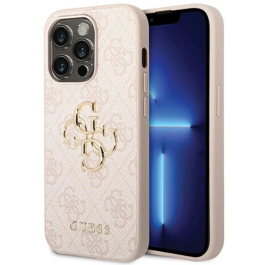 Guess 4G Big Metal Logo case for iPhone 15 Pro - pink_0