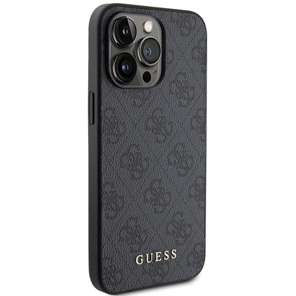 Guess 4G Metal Gold Logo case for iPhone 15 Pro - gray_3