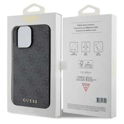 Guess 4G Metal Gold Logo case for iPhone 15 Pro - gray_7