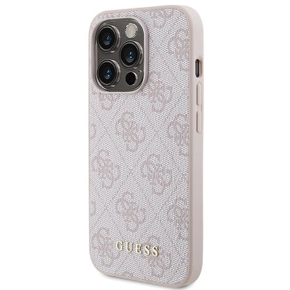 Guess 4G Metal Gold Logo case for iPhone 15 Pro - pink_1