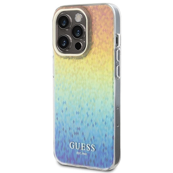 Guess IML Faceted Mirror Disco Iridescent case for iPhone 15 Pro - multicolored_1