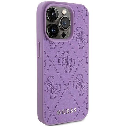 Guess Leather 4G Stamped case for iPhone 15 Pro - purple_3