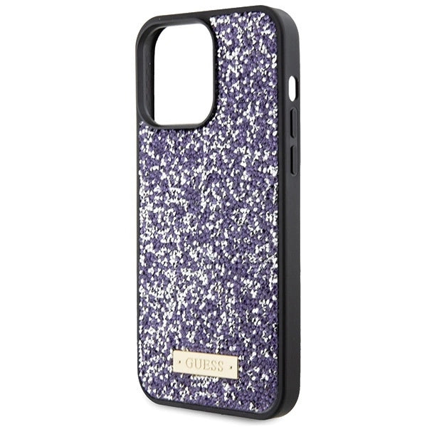 Guess Rhinestone Metal Logo case for iPhone 15 Pro - pink_5