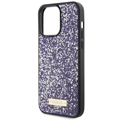 Guess Rhinestone Metal Logo case for iPhone 15 Pro - pink_5