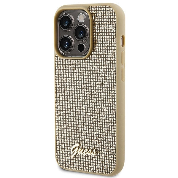 Guess Disco Metal Script case for iPhone 15 Pro - gold_1