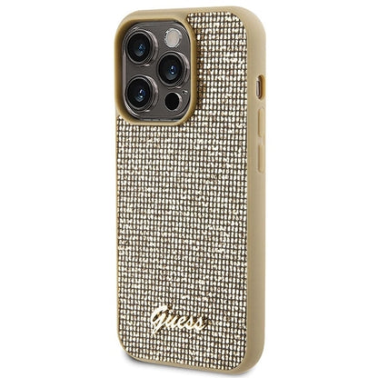 Guess Disco Metal Script case for iPhone 15 Pro - gold_1