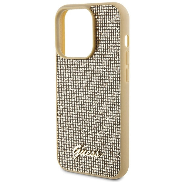 Guess Disco Metal Script case for iPhone 15 Pro - gold_5