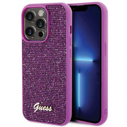 Guess Disco Metal Script case for iPhone 15 Pro - pink_0