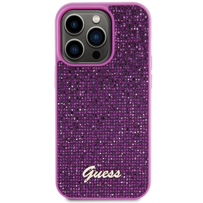 Guess Disco Metal Script case for iPhone 15 Pro - pink_2
