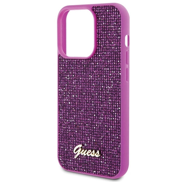 Guess Disco Metal Script case for iPhone 15 Pro - pink_5