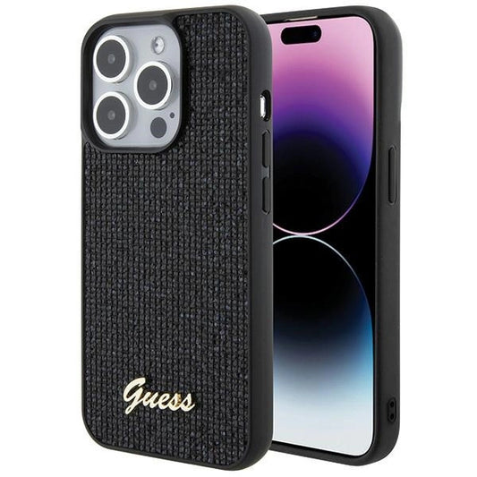 Guess Disco Metal Script case for iPhone 15 Pro - black_0