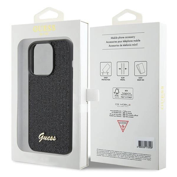 Guess Disco Metal Script case for iPhone 15 Pro - black_7