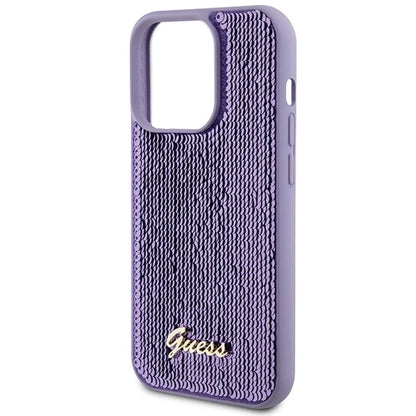Guess Sequin Script Metal case for iPhone 15 Pro - purple_5