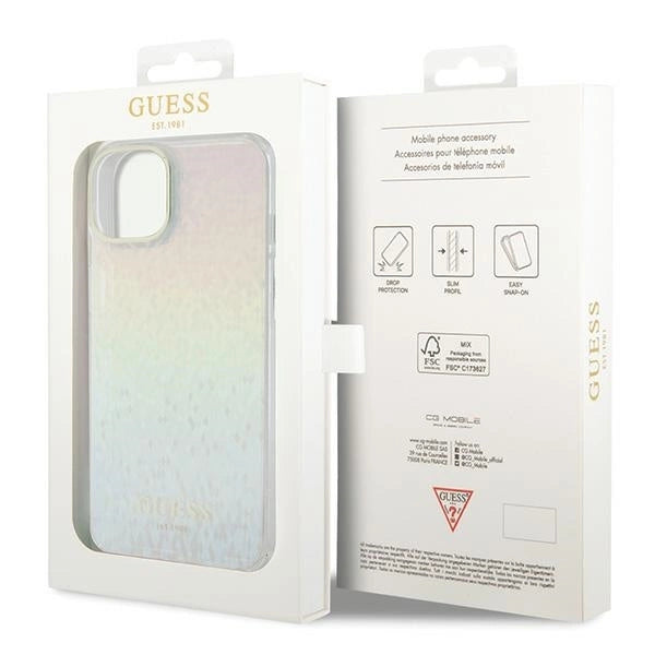 Guess IML Faceted Mirror Disco Iridescent case for iPhone 15 - multicolored_7