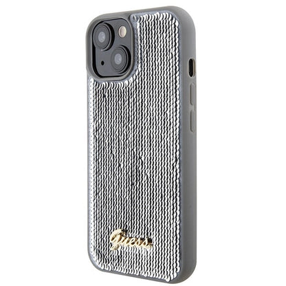 Guess Sequin Script Metal case for iPhone 15 - silver_1