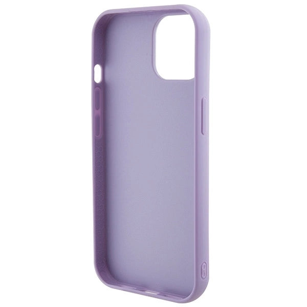 Guess Sequin Script Metal case for iPhone 15 - purple_4