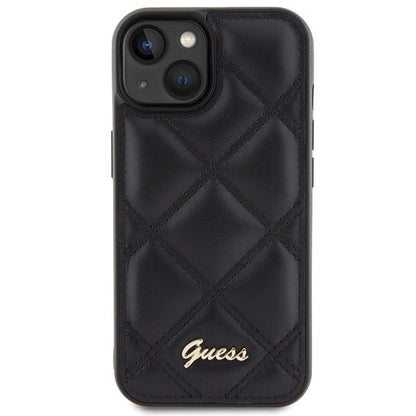 Guess Quilted Metal Logo case for iPhone 15 - black_2