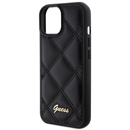 Guess Quilted Metal Logo case for iPhone 15 - black_5